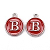 Platinum Plated Alloy Enamel Charms ENAM-S118-03B-P-1