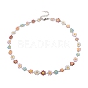 Enamel Daisy Link Chain Necklace NJEW-P220-01P-03-1