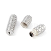 Rhodium Plated 925 Sterling Silver Screw Clasps STER-K173-13P-2