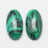 Dyed Oval Malachite Cabochons G-K020-40x30mm-10-1