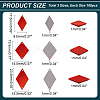300Pcs 3 Styles Rhombus Acrylic Mirror Sew on Rhinestone FIND-PH0020-08B-4