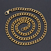 Men's 201 Stainless Steel Cuban Link Chain Necklaces NJEW-T012-04B-46-G-2