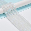 Frosted Transparent Glass Beads Strands FGLA-M002-01I-3