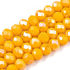 Electroplate Glass Beads Strands EGLA-A034-P6mm-B26-1
