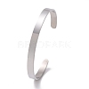 Non-Tarnish 304 Stainless Steel Open Cuff Bangle BJEW-G653-01P-05-3