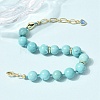 Natural Magnesite Round Beaded Bracelets for Women BJEW-A170-01G-3