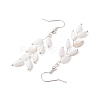 Dyed Natural Shell Beaded Dangle Earrings for Women EJEW-TA00549-4