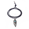 Alloy Pendant Necklaces NJEW-F235-07AS-4