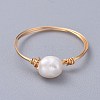 Grade A Natural Freshwater Pearl Rings RJEW-JR00268-1