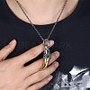 Punk Style Stainless Steel Pendant Necklaces NJEW-BB34059-2