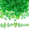 500Pcs 10 Styles Transparent Acrylic Pendants MACR-FH0001-28-1
