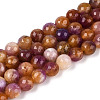 Dyed Natural White Jade Beads Strands G-T139-8mm-60-16-4