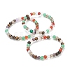 Natural Mixed Wealth Stone Beaded Stretch Bracelets BJEW-D446-B-39-7