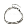 304 Stainless Steel Curb Chain Bracelets for Women BJEW-Z143-21P-4