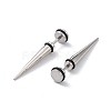 304 Stainless Steel Ear Taper Stretcher with Rubber EJEW-F312-10P-2