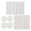 3Pcs 3 Style Hexagon & Round & Irregular Shape DIY Pendant Silicone Molds DIY-TA0006-40-9