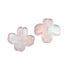 Two Tone Transparent Glass Bead Caps GLAA-Z020-02F-2