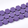 Spray Painted Non-magnetic Synthetic Hematite Beads Strands G-T116-03C-15-1
