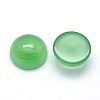Natural Dyed & Heated Green Onyx Agate Cabochons G-P393-R38-12mm-2