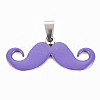 201 Stainless Steel Enamel Pendants STAS-S110-075B-1