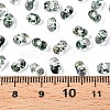 Spray Painted with Glitter Powder Glass Seed Beads SEED-T007-09C-4