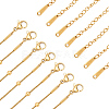20Pcs Stainless Steel Round Snake Chain Necklaces with Ball NJEW-OC0001-08G-1