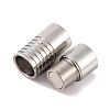 Tarnish Resistant 304 Stainless Steel Magnetic Clasps with Glue-in Ends STAS-E006-40-4