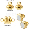 10 Sets 2 Colors Brass Magnetic Clasps KK-CJ0001-90-2
