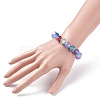 Bling Crackle Glass Beads Stretch Bracelet BJEW-JB07243-3