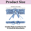 2Pcs Polyester Bride Bowknot Garter Leg Ring for Women AJEW-HY0003-37-2