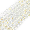 Electroplate Glass Beads Strands EGLA-Q062-8mm-A08-1