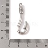 Non-Tarnish 304 Stainless Steel Hook Clasps STAS-C109-07P-3