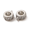Rack Plating Brass Micro Pave Cubic Zirconia Tube Bails KK-E081-08P-3