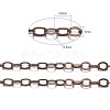 Brass Flat Oval Cable Chains CHC025Y-R-6