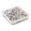 100Pcs 10 Colors Crackle Baking Paint Imitation Jade Glass Charms PALLOY-FS00056-6