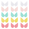 AHADEMAKER 50Pcs 5 Colors Cloth Embossed Wing Ornament Accessories FIND-GA0002-54-1