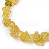 Unisex Chip Natural Citrine(Dyed & Heated) Beaded Stretch Bracelets BJEW-S143-31-3
