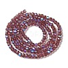 Electroplate Transparent Glass Beads Strands EGLA-A035-T3mm-L13-2