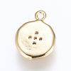 Brass Charms X-ZIRC-G116-08G-2