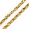 Trendy Men's 201 Stainless Steel Curb Chain Necklaces X-NJEW-L043A-42G-2