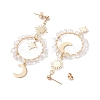 Vintage Natural Quartz Crystal Ear Studs EJEW-JE05806-01-5