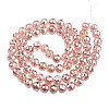 Electroplate Transparent Glass Beads Strands X-EGLA-N002-46-H02-2
