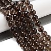 Natural Smoky Quartz Round Beads Strands G-E329-8mm-38A-2