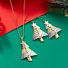 Christmas Tree Alloy Pendant Necklaces & Dangle Earrings Sets WG3F9DA-03-5