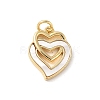 Brass Pave Natural White Shell Pendants KK-S522-08C-G-1