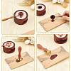 Brass Wax Seal Stamp with Wood Handle AJEW-WH0412-0263-3