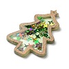 Christmas Theme Opaque Printed Acrylic Pendants SACR-Z005-02D-2
