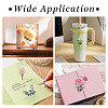 6 Sets 6 Colors Flower PET Waterproof Stickers STIC-TA0001-04-7