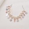 Boho Beach Natural Shell & Plastic Disc Tassel Anklets WGCB1C3-01-3