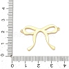 Brass Bowknot Links Connector Charms KK-B170-07G-3